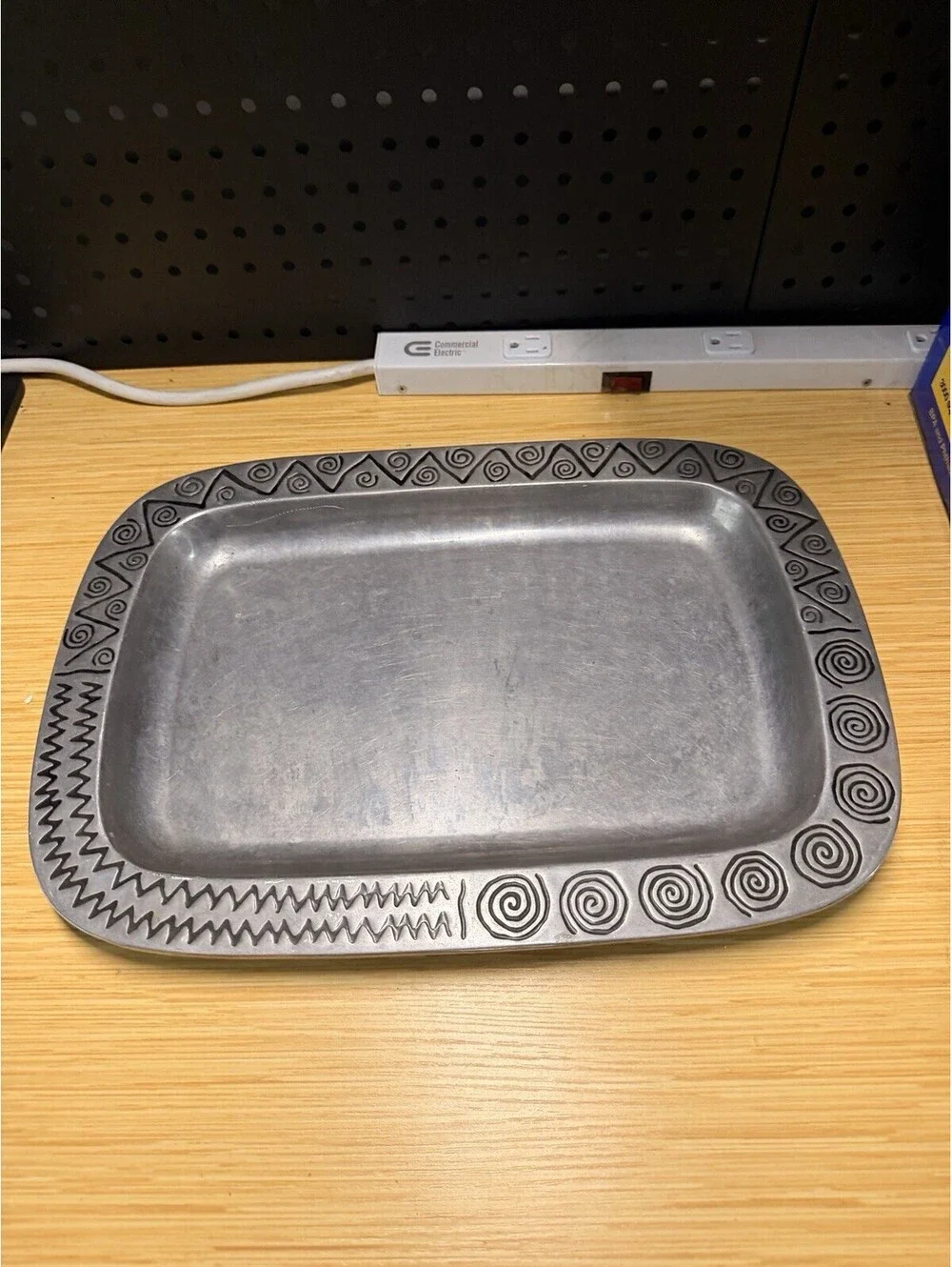 Large Wilton Armetale Reggae Rectangular Serving Tray Platter Plate VTG *
